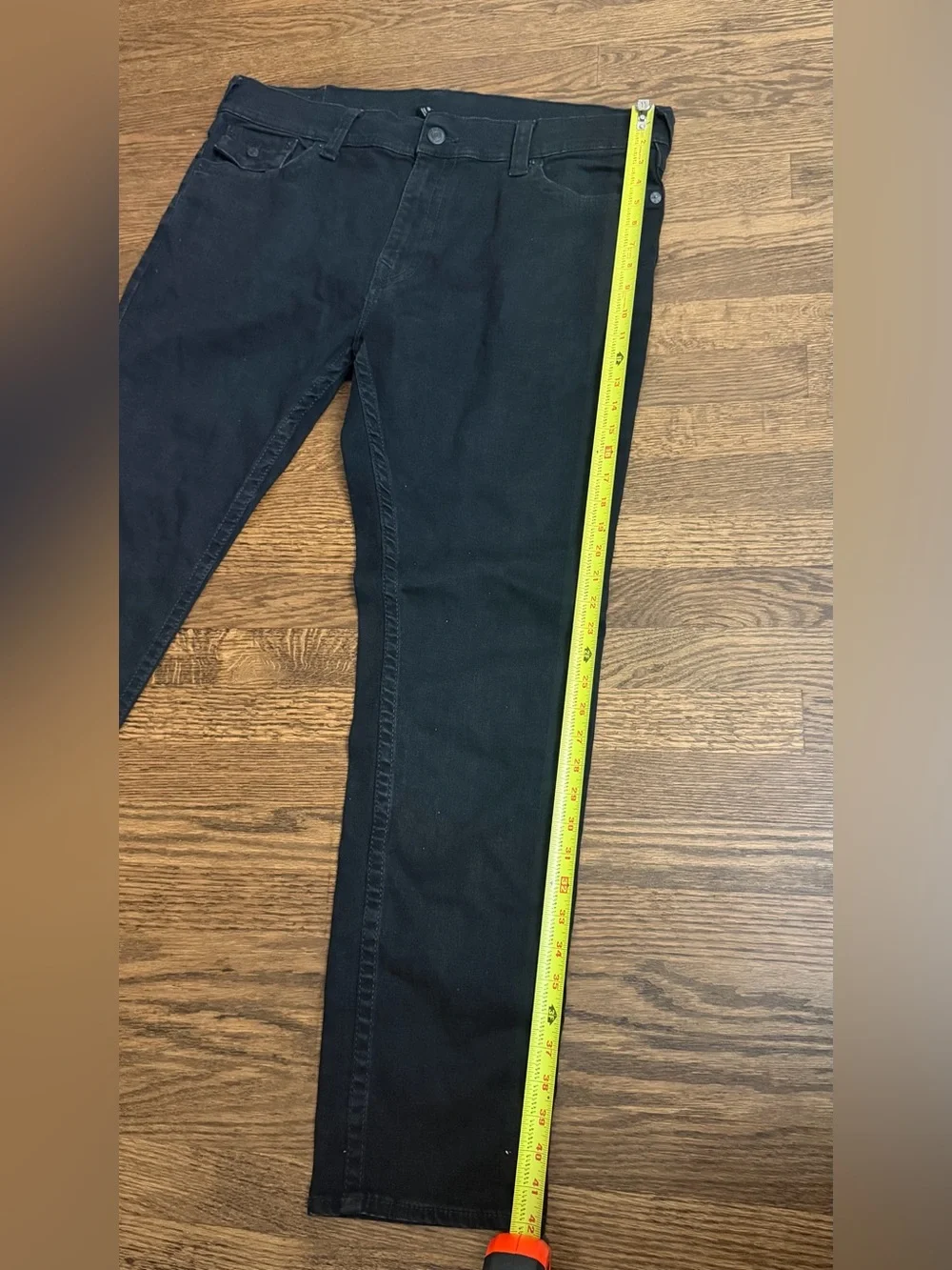 True Religion Men's Straight Jeans in Black